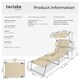 image 6 of Sun Lounger - foldable, adjustable sunshade and 4-step backrest | Cream | beige | 1