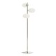 image 1 of Interiors by Premier Chrome Finish And White Glass Floor Lamp Silver