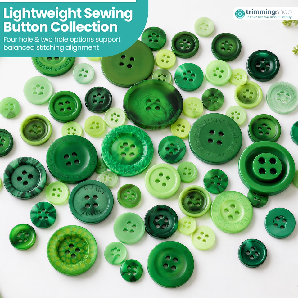 image 1 of 100g Round Resin Button, Assorted Sizes - 2 & 4 Holes