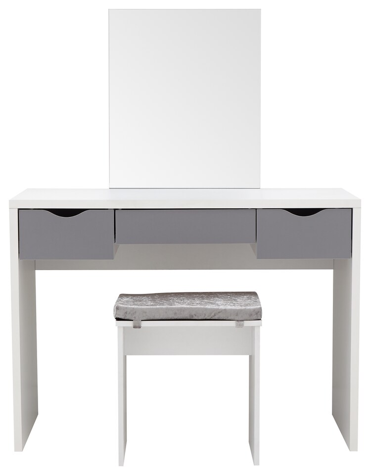 image 1 of Elizabeth Dressing Table Set | White | White