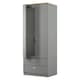 image 5 of Albert 2 Drawer Double Wardrobe in Dusk Grey & Riviera Oak (Ready Assembled) | Grey | Dusk Grey & Riviera Oak