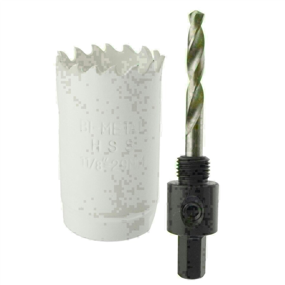 image 1 of 29mm HSS Hole Saw Holesaw Bi-Metal Blade Cutter Drill And Drill Adaptor Arbor