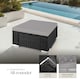 image 4 of Footstool Bitonto - durable, UV-resistant polyrattan chair, 53 x 53 x 26 cm | Black | black/grey | One Size | 1