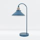image 2 of First Choice Lighting Set of 2 Maxwell Mirage Blue Brushed Copper Task Table Lamps | Blue | Copper | Large