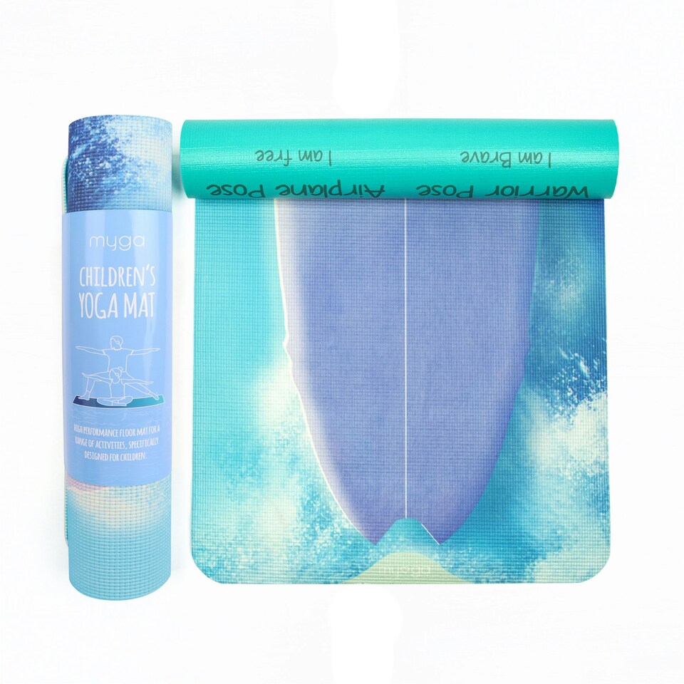 image 1 of Myga Kid's Printed Yoga Mat - Wave Rider