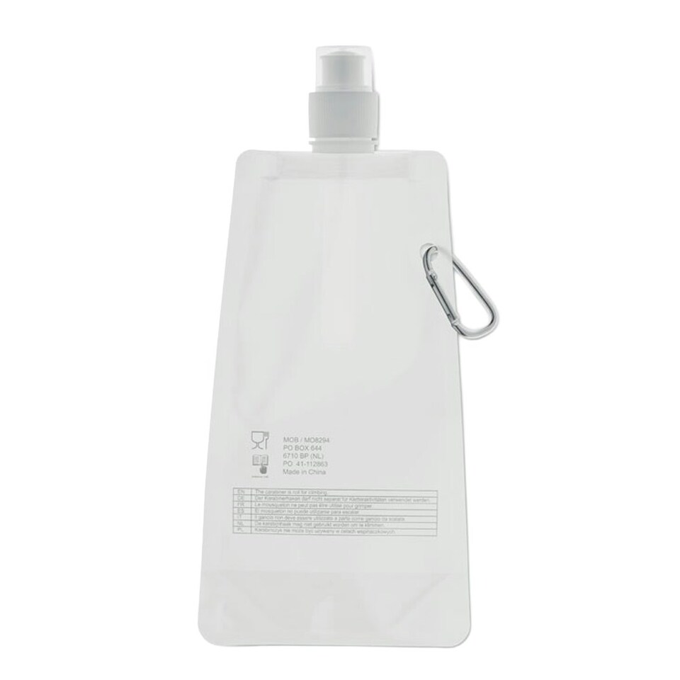 image 1 of MidOcean Gates Plain Foldable 480ml Water Bottle - White - One Size One Size