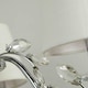 image 4 of Rosie 3 Light Chrome & Clear Glass Trim Shaded Chandelier