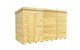 image 1 of 11 x 5 Feet Pent Shed - Single Door Without Windows - Wood - L147 x W329 x H201 cm | Brown