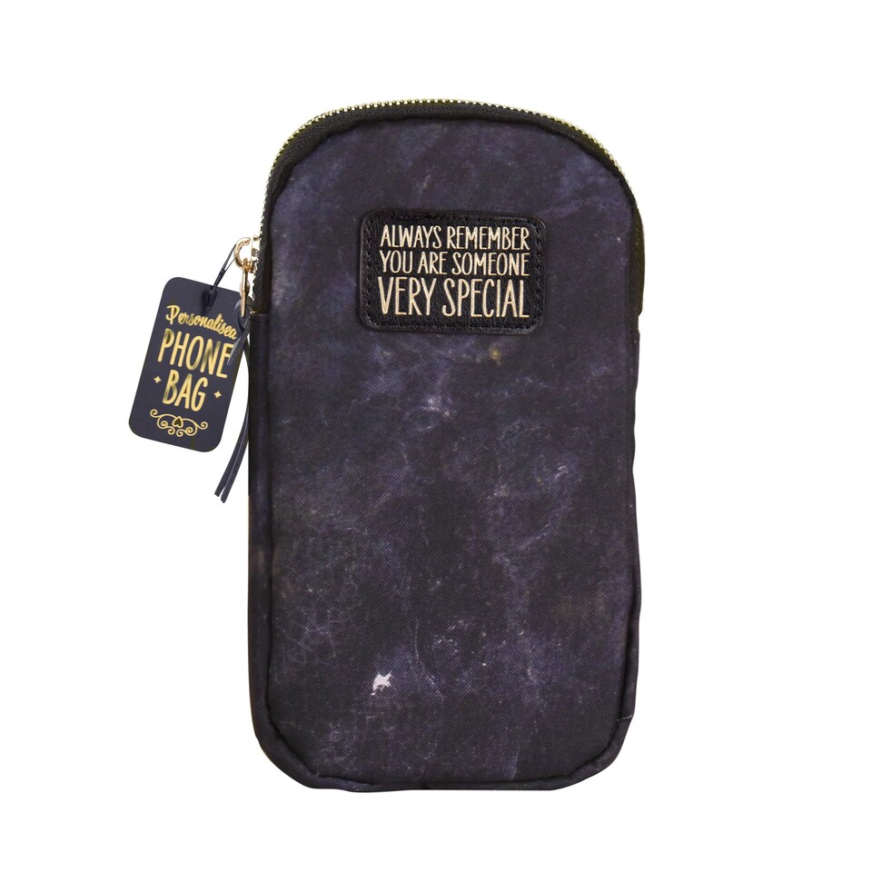 image 1 of Pre-personalised Phone Bag With Strap - Always remember you are SOMEONE VERY SPECIAL - Over 70 Titles Available