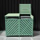 image 9 of Wooden Double Wheelie Bin Storage - Green