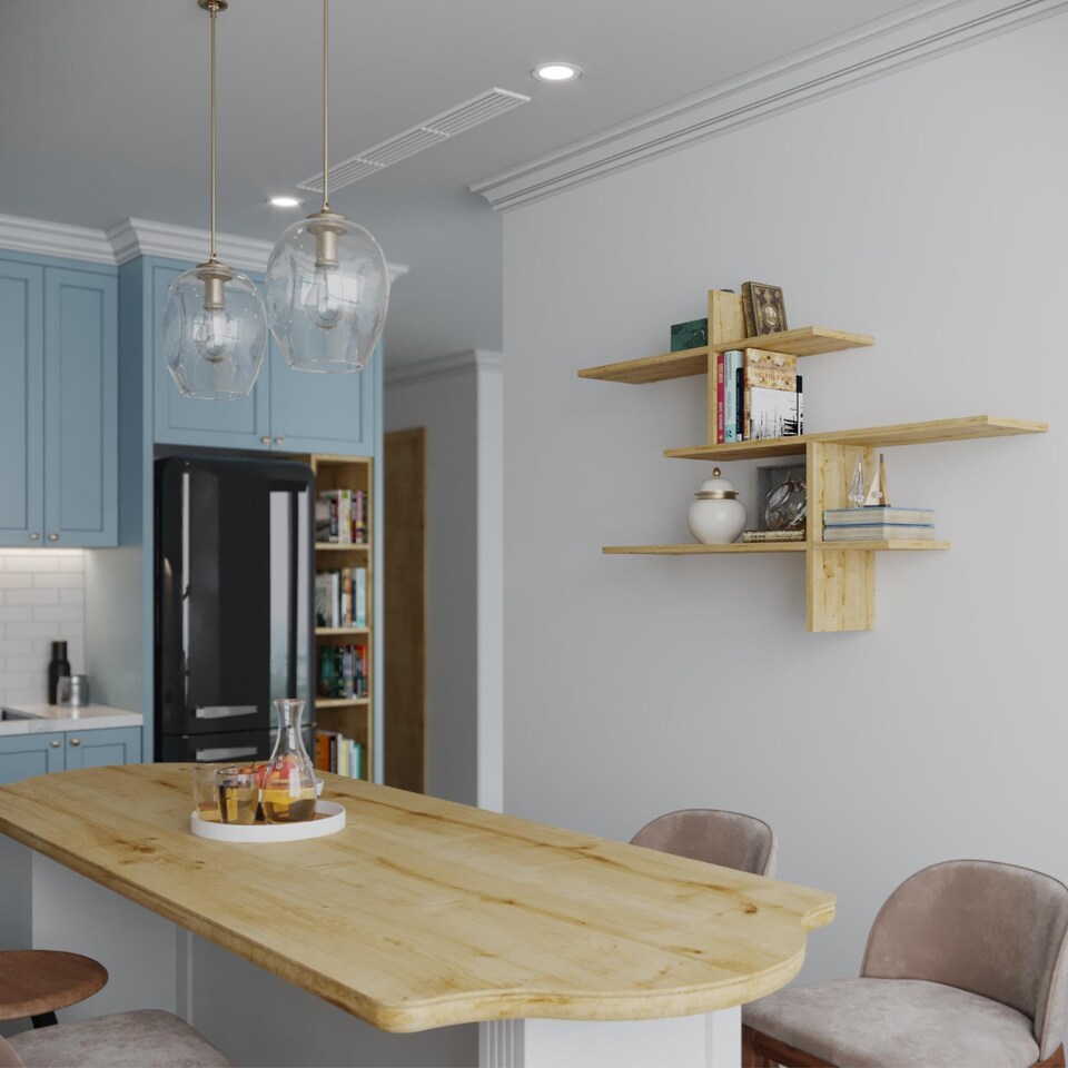 image 1 of Decortie Leo Wall Shelf 123x22x81cm Oak