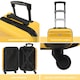 image 2 of 55x35x20cm Carry On Cabin Hard Shell Suitcase - 100+ Airlines Approved Including EasyJet (Paid), British Airways, Ryanair (Priority), TUI Yellow | Yellow/Black | Cabin Bag