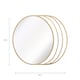 image 7 of Charles Bentley Prague Round Mirror Gold Coloured Weather Resistant Wall Mount