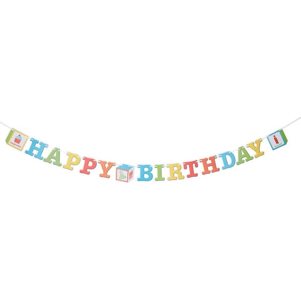 Creative Party Abc Letter Birthday Banner - Multicoloured - One Size
