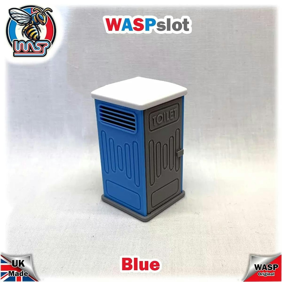 image 1 of Portable Toilet Blue Slot Car Track Scenery x 1 1:32 Scale Wasp P