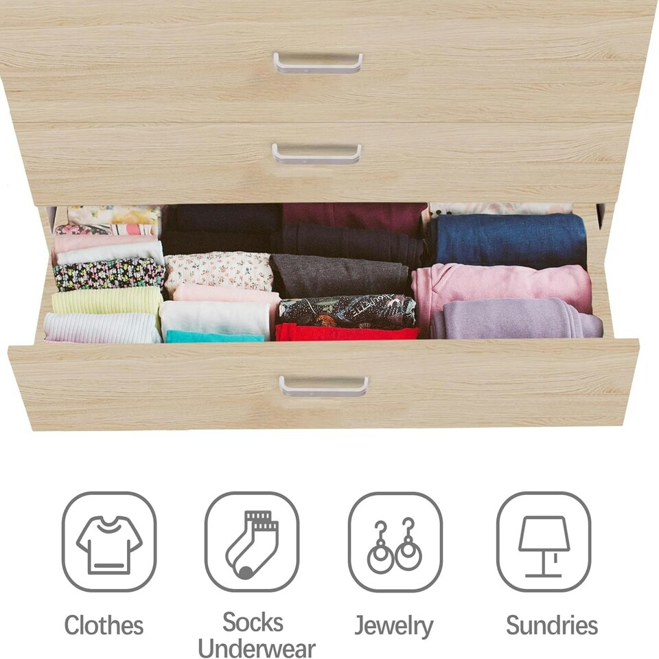 image 1 of Alivio 4 Drawers Bedside Storage Cabinet for Bedroom, Living Room, Dressing Room (Wooden)