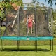 image 2 of 10ft x 7ft Salta Green Rectangular Comfort Edition Trampoline with Enclosure