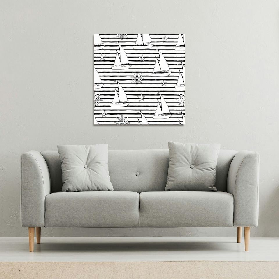 image 1 of Sailboats (Canvas Print) 127 x 127 x 4cm