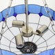 image 9 of HOMCOM 40 cm Tiffany Style Ceiling Light, Vintage Stained Glass Chandelier with 3 E27 Sockets, Semi Flush Mount Pendant Light for Living Room, Bedroom, Hallway, Bulbs Not Included, Blue and White | Blue