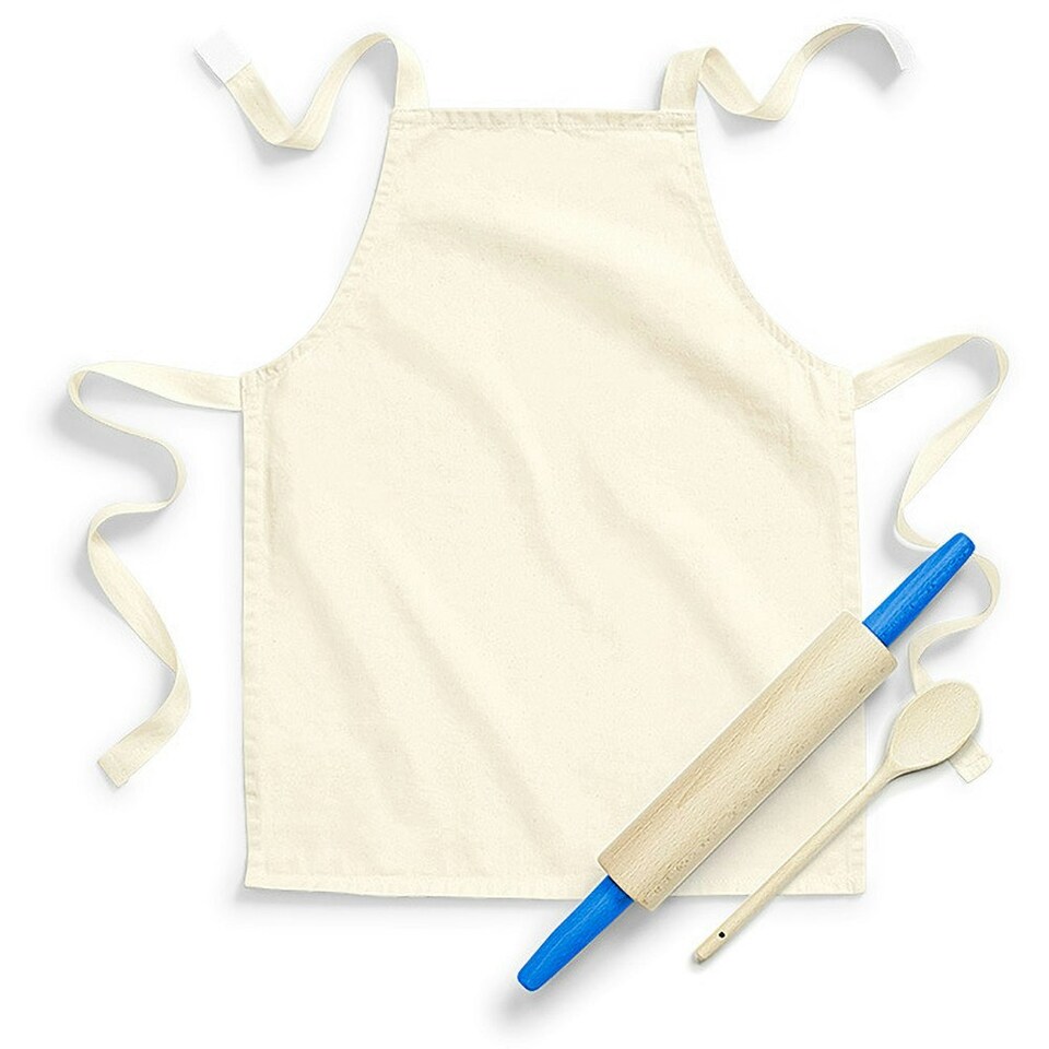 image 1 of Westford Mill Childrens/Kids Junior Cotton Craft Apron - Natural - One Size