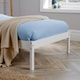 image 6 of Single Pine Solid Wood Bed 3ft White Low End Slatted Base Furniture Headboard