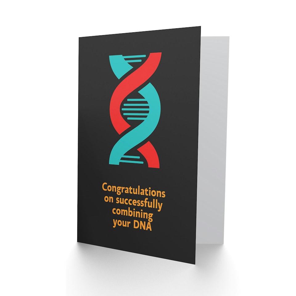 image 1 of Combined DNA Helix Funny Joke Congratulations New Baby Card