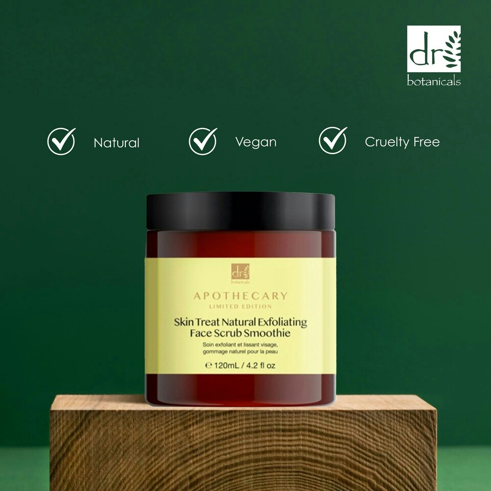 image 1 of Dr Botanicals Skin Treat Natural Exfoliating Face Scrub Smoothie 120ml