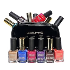 Max Factor Glossfinity & Gel Shine Lacquer Nail Polish Assorted Set of 6 With Bag N/A