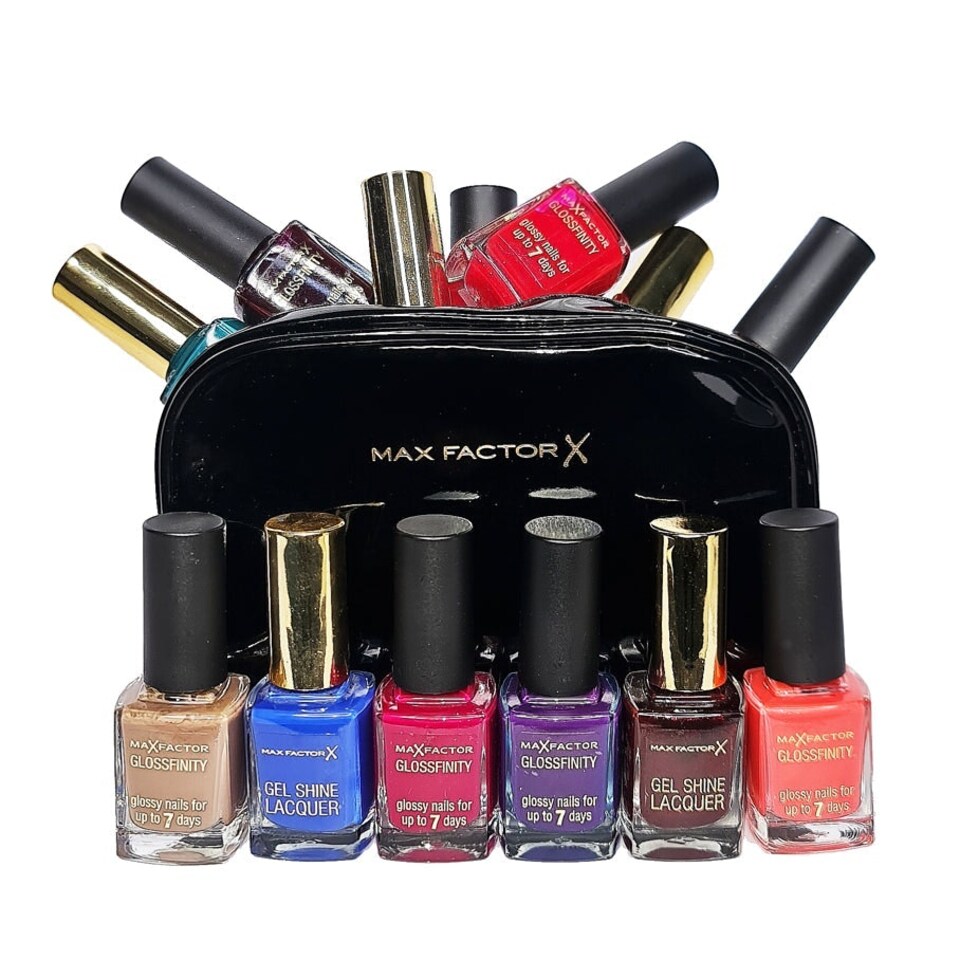 image 1 of Max Factor Glossfinity & Gel Shine Lacquer Nail Polish Assorted Set of 6 With Bag N/A