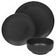 image 4 of Coloured Stone Ceramic Dinnerware Crockery Plates Bowls Dining Set | Black | 16 Pcs Black | 16