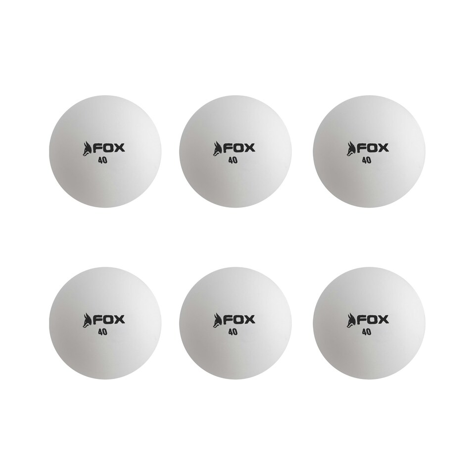 image 1 of Fox TT Darwin 3 Star Table Tennis Balls (Pack of 6) - White - One Size