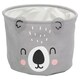 image 1 of 2 Pc Kids Animal Character Storage Baskets Toys Space Saving Organiser Hampers | Grey | Grey Koala Bear