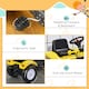 image 2 of HOMCOM Pedal Go Kart Ride On Excavator W/ Front Loader Digger, Four Wheels Child