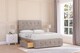 image 1 of Sloomy Cambridge Pebble Plush Divan Bed With Mattress No Drawers With 26" Strutted Headboard & 12" Matching Footboard 2'6 Small Single | Brown | Pebble | Small Single | 1