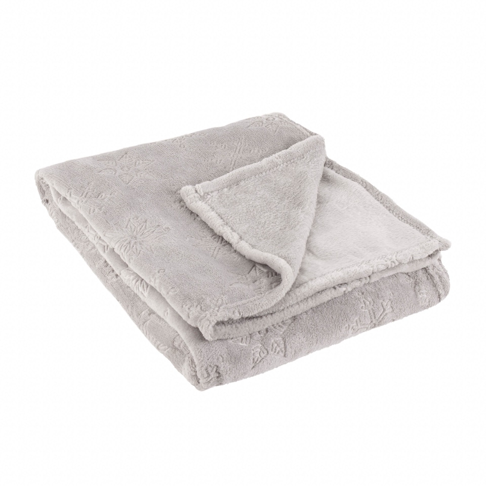 image 1 of Furn Snowflakes Soft Flannel Fleece Throw