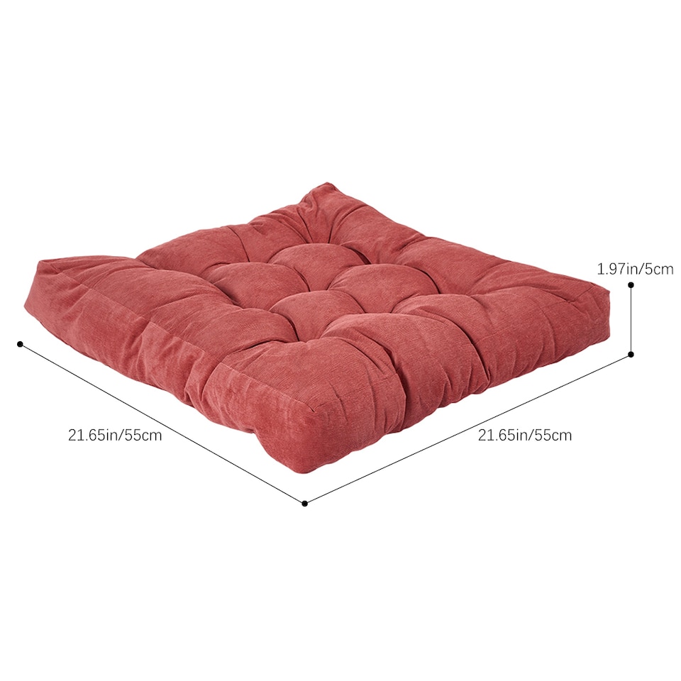image 1 of Living and Home Chair Cushion, Red | Red