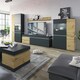 image 3 of Luci 4 Door Wardrobe (including LED lighting) in Platinum and Oak
