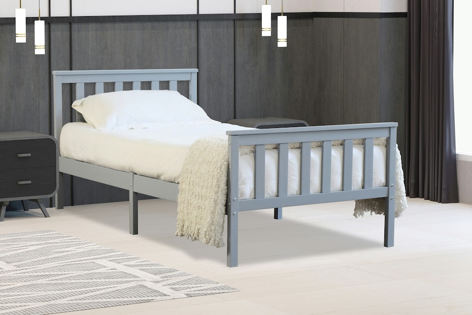image 1 of Marnel 3ft Single Grey Bed Frame | Grey | Single