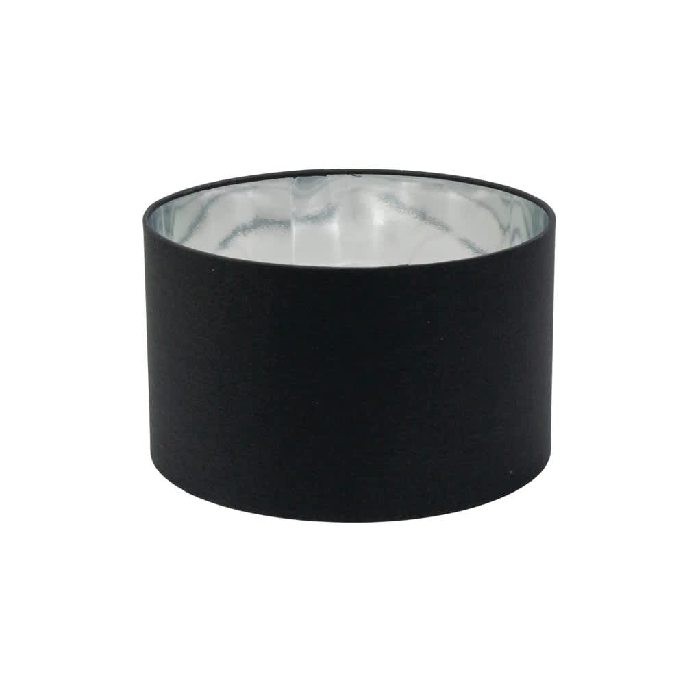 ValueLights Reni Black with Chrome Inner Easy Fit Ceiling Lamp Shade & Bulb | Size: Small
