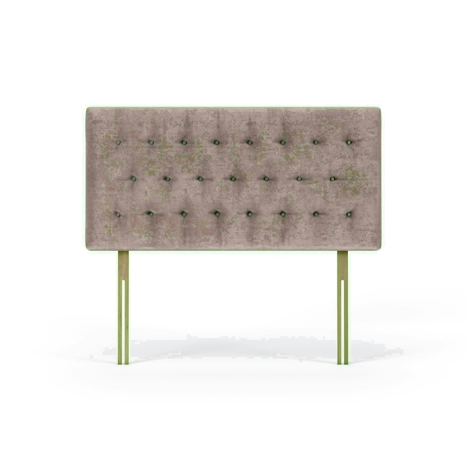 Lona Mink Naples Velvet Headboard Double N/A