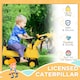 image 8 of HOMCOM CAT Licensed Kids Construction Ride-On Digger w/ Shovel, for 1-3 Years