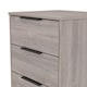 image 5 of Beijing 5 Drawer Tall Bedside Cabinet in Grey Oak (Ready Assembled) | Grey | Grey Oak