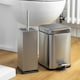 image 5 of Harbour Housewares Square Bathroom Pedal Bin - 3 Litre - Brushed Metal