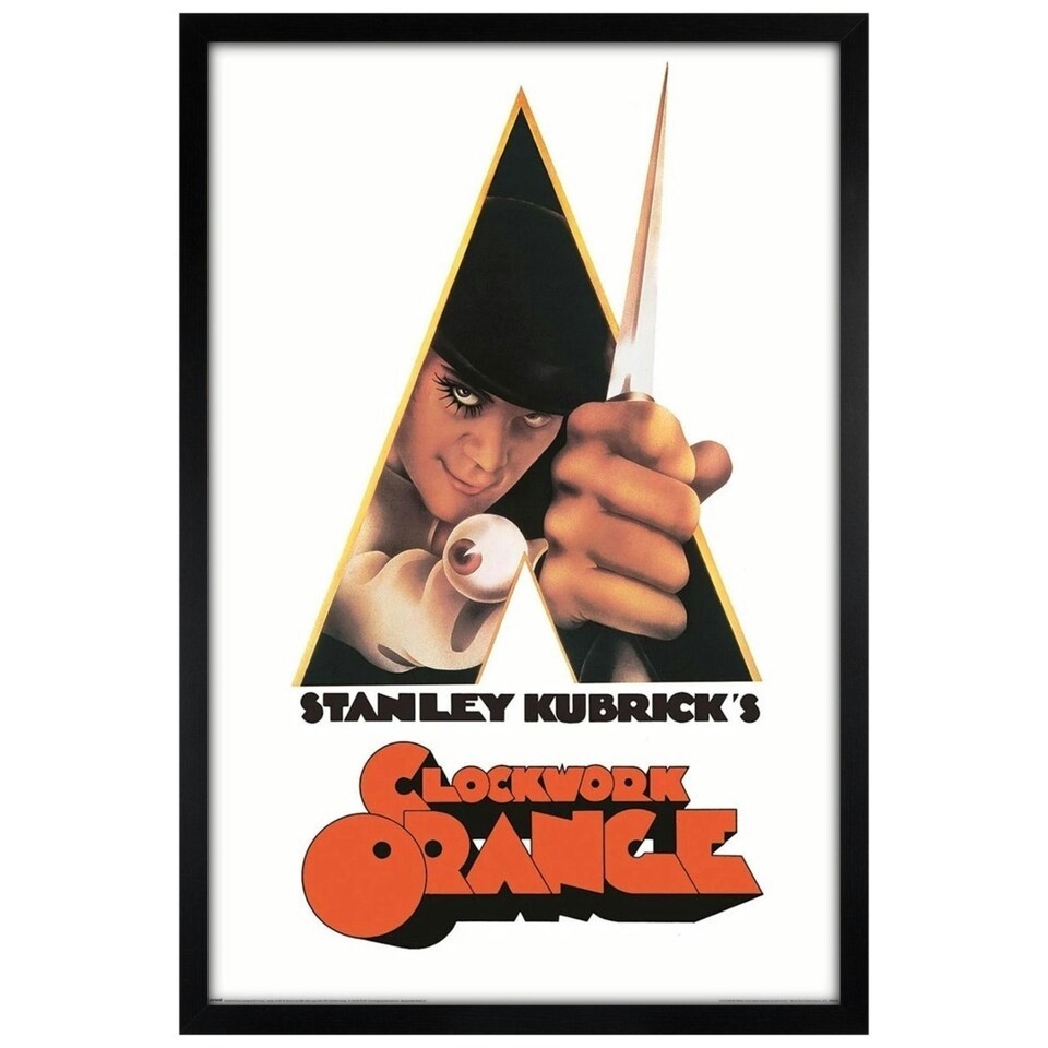 image 1 of Black Wooden Framed A Clockwork Orange Dagger Maxi Poster Framed Poster