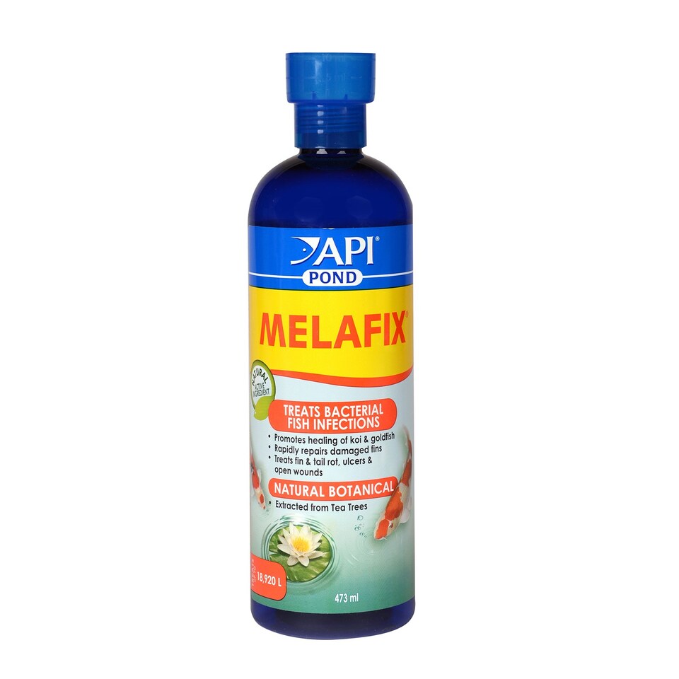 image 1 of 473ml API Pond Melafix Natural Botanical Treatment for Bacterial Infections in Pond Fish Pond Water Treatment