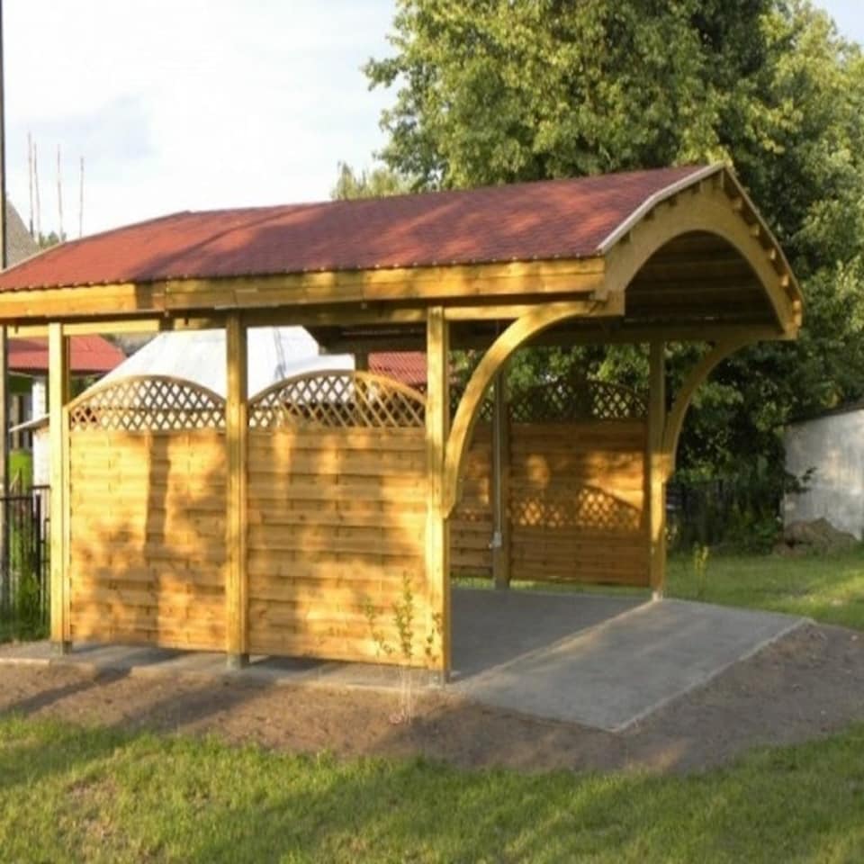 image 1 of Nevada Double Carport - Pressure Treated Timber - L605 x W609 x H339 cm Brown