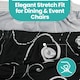 image 6 of High-Back Chair Covers, Universal Chair Protective Slipcover - Black