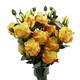 image 1 of 6 x 60cm Yellow Rose Artificial Flower Sprays - 24 Flowers 18 Buds