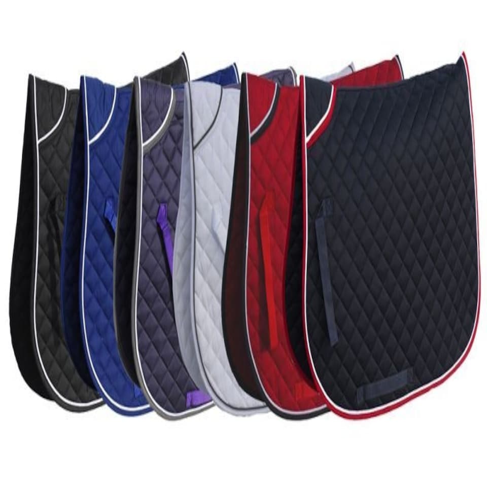 image 1 of Rhinegold Twin Bound Saddle Cloth Black | Size: Cob
Colour: Black