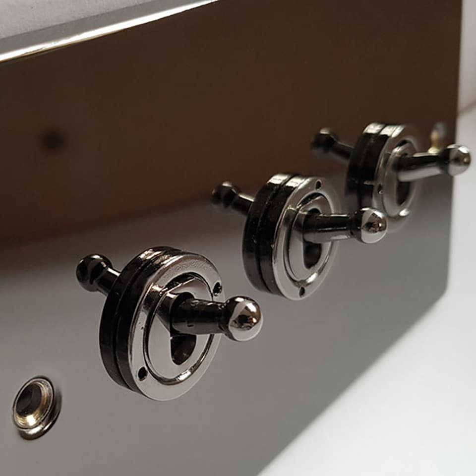 image 1 of SE HOME Black Nickel 10A 3 Gang 2 Way Light Switch | Black | Black Nickel